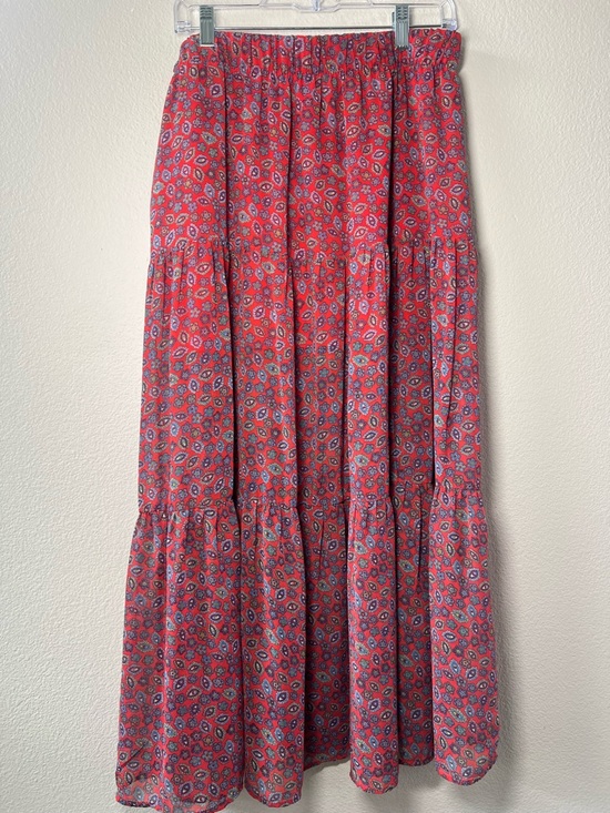 Maurices Dresses & Skirts - Maurices Red Floral Tiered Maxi Skirt